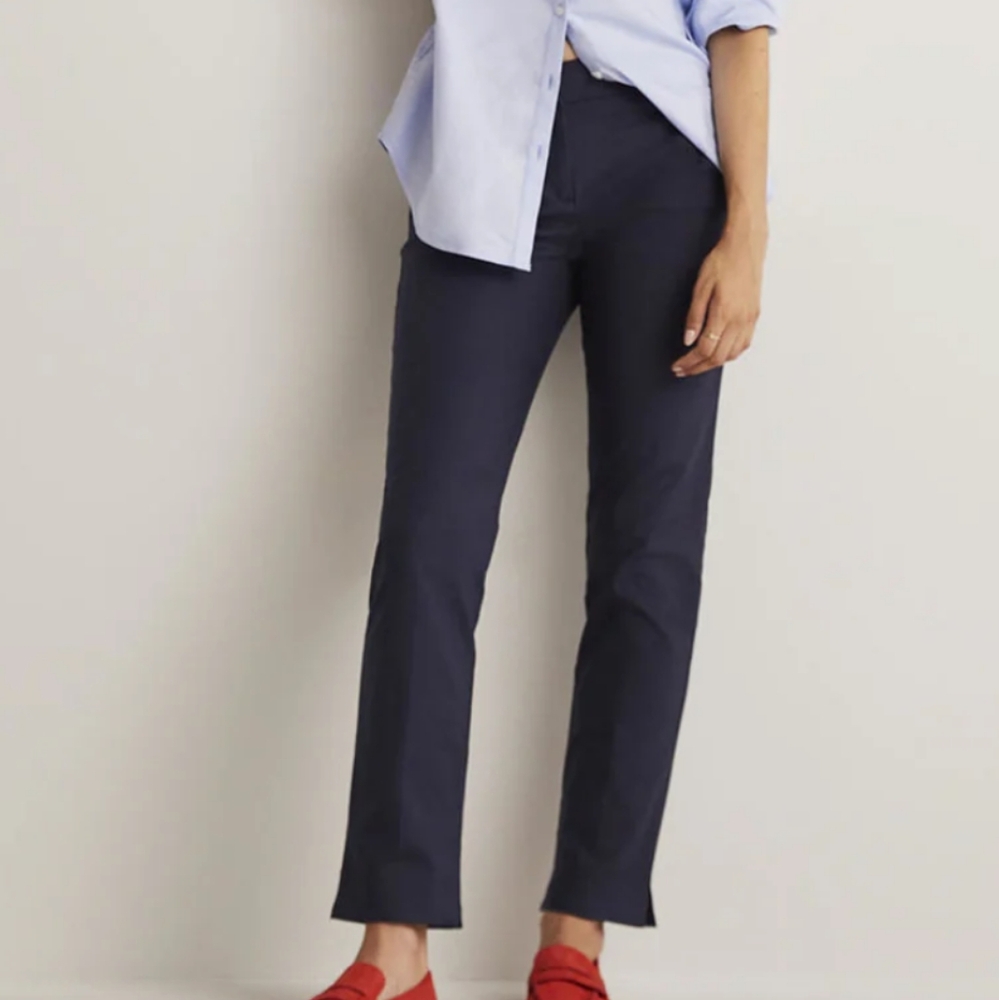 Boden Richmond Trouser Fit Pants Navy Sz 6P Classic Office TO113 Straight Leg